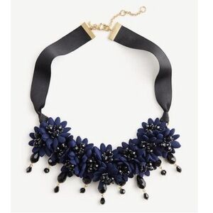 Ann Taylor Black Ribbon Necklace